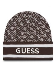 Guess Czapka W4BZ21 Z3JD2 Brązowy. Brązowe czapki zimowe Guess, z aplikacjami, z materiału. Za 179.99 zł.