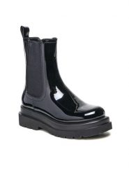 Jenny Fairy Botki WS9157-01 Czarny. Czarne botki Jenny Fairy, bez wzorów, ze skóry, bez obcasa, na płaskiej podeszwie, bez zapięcia. Za 179.99 zł.