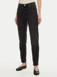 Calvin Klein Jeans Jeansy J20J224518 Czarny Mom Fit. Czarne jeansy Calvin Klein Jeans, bez wzorów, z bawełny. Za 279.99 zł.