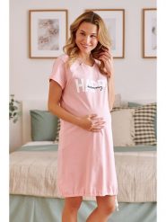 Doctor Nap Piżama ciążowa w kolorze jasnoróżowym rozmiar: S. Różowe piżamy Doctor Nap, s, bez wzorów, z bawełny, bez kołnierzyka, bez ramiączek. Za 89.99 zł.