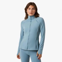 Kurtka treningowa trening damska Swedemount Move Full Zip Jacket szybkoschnąca. Niebieskie kurtki do biegania SWEDEMOUNT, bez wzorów, bez kaptura, do biegania. W wyprzedaży za 147.00 zł.