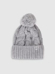 4F Czapka zimowa z dodatkiem wełny damska - szara S. Szare czapki zimowe 4f, bez wzorów, z wełny, klasyczne. Za 89.99 zł.