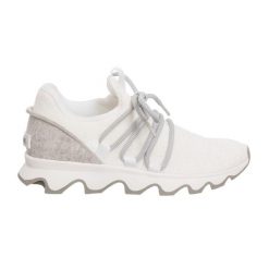 Sorel Kinetic Lace - damskie buty sportowe białe, tekstylne. Białe buty do biegania Sorel, bez wzorów, z gumy, bez zapięcia, do biegania. Za 458.99 zł.
