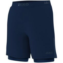 Szorty 2 w 1 Jako Power. Niebieskie szorty JAKO, bez wzorów, sportowe. Za 262.50 zł.