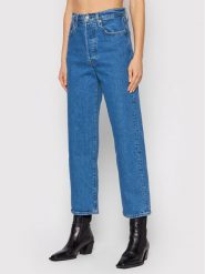 Levi's® Jeansy Ribcage Ankle 72693-0117 Niebieski Straight Fit. Niebieskie jeansy s, bez wzorów, z bawełny. Za 619.99 zł.