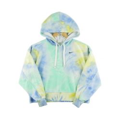 Second life - Bluza damska z żółtym wzorem tie-dye - Stan dobry. Żółte bluzy bez kaptura Nike, bez wzorów, bez kaptura, na fitness i siłownię. Za 126.86 zł.