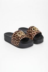 Klapki damskie ze zwierzęcym wzorem LIU JO. Klapki Liu Jo, bez wzorów, bez obcasa, bez zapięcia. Za 319.00 zł.