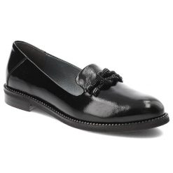 Czarne Mokasyny Armodo Modne Buty Damskie. Czarne mokasyny Armodo, bez wzorów, ze skóry. Za 369.00 zł.