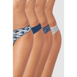 Etam - Stringi (4-pack). Zielone stringi Etam, bez wzorów, z bawełny. W wyprzedaży za 49.90 zł.
