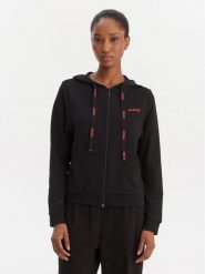 HUGO Bluza 50556350 Czarny Regular Fit. Czarne bluzy Hugo, s, bez wzorów, z syntetyku, bez ramiączek, bez kaptura. Za 339.99 zł.