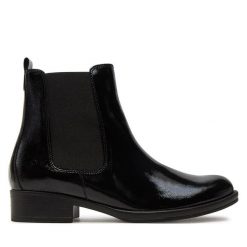 Botki Gabor. Czarne botki Gabor, bez wzorów, bez obcasa, na płaskiej podeszwie, bez zapięcia. Za 539.99 zł.