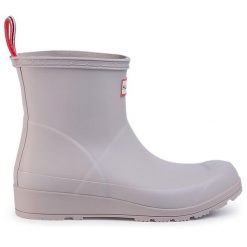 Kalosze Hunter. Szare kalosze Hunter, bez wzorów, bez zapięcia. Za 419.00 zł.