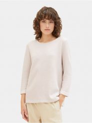 Tom Tailor Sweter 1032696 Beżowy Regular Fit. Brązowe swetry Tom Tailor, xs, bez wzorów, z syntetyku, bez ramiączek. Za 119.99 zł.