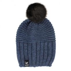 Czapka z pomponem – unisex – uniwersalny – wyprodukowano w UE (niebieska). Niebieskie czapki zimowe SURF MONKEY, bez wzorów, z materiału, eleganckie. Za 179.95 zł.