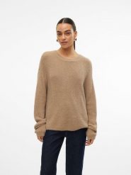 Vero Moda Sweter w kolorze beżowym rozmiar: L. Brązowe swetry Vero Moda, l, bez wzorów, bez ramiączek. Za 96.60 zł.