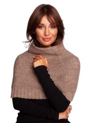 Be Wear Szal-koło w kolorze beżowym - 43 x 39 cm rozmiar: onesize. Brązowe szaliki i kominy Be Wear, bez wzorów, z materiału. Za 105.14 zł.