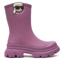 Kalosze KARL LAGERFELD. Czerwone kalosze KARL LAGERFELD, bez wzorów, bez zapięcia. Za 1,039.00 zł.