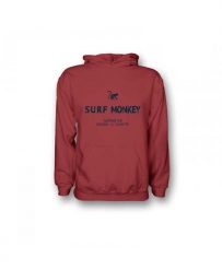 Bluza z bawełny organicznej – kaptur / dla dorosłych (czerwona). Czerwone bluzy z kapturem SURF MONKEY, m, bez wzorów, z bawełny, z kapturem. Za 349.95 zł.