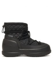 Moon Boot Śniegowce Mb Mezzaluna Quilted Mid Wp 80D2500020 Czarny. Czarne śniegowce Moon Boot, bez wzorów, z materiału, bez zapięcia. Za 899.99 zł.