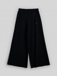 4F Spodnie dresowe z szerokimi nogawkami z modalem damskie - czarne XS. Czarne spodnie dresowe 4f, bez wzorów, z dresówki, krótkie. Za 189.99 zł.