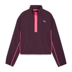 Kurtka do biegania damska PUMA Run For Her Fashion Woven 1/2 ZIP. Fioletowe kurtki do biegania Puma, xs, bez wzorów, bez kaptura, do biegania. Za 219.99 zł.