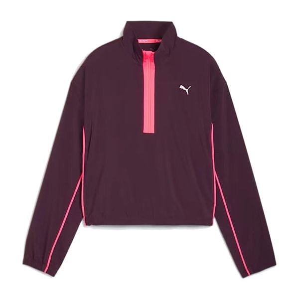 Kurtka do biegania damska PUMA Run For Her Fashion Woven 1/2 ZIP. Fioletowe kurtki do biegania Puma, xs, bez wzorów, bez kaptura, do biegania. Za 219.99 zł.