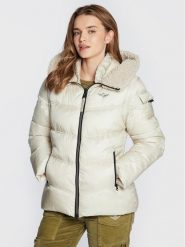 Aeronautica Militare Kurtka puchowa 222AB2045DCT2893 Beżowy Regular Fit. Brązowe kurtki Aeronautica Militare, na zimę, bez wzorów, z puchu, bez kaptura. Za 1,199.00 zł.