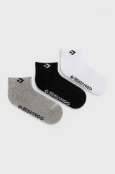 Converse skarpetki 3-pack kolor szary. Szare skarpetki Converse, bez wzorów. Za 39.99 zł.