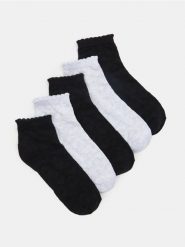 Skarpety ze strukturalnej dzianiny 5 pack - wielobarwny. Skarpetki Sinsay, bez wzorów, z dzianiny. Za 15.99 zł.