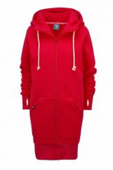 Bluza sportowa rozpinana z kapturem damska DEEP TRIP Luzak. Czerwone bluzy z kapturem DEEP TRIP, l, bez wzorów, z bawełny, z kapturem. Za 389.00 zł.