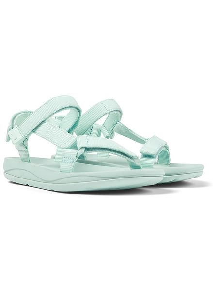 Camper Sandały w kolorze turkusowym rozmiar: 39. Niebieskie sandały Camper, bez wzorów, klasyczne, z otwartym noskiem, bez obcasa, bez zapięcia. Za 153.71 zł.