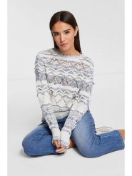 Rich & Royal Sweter w kolorze biało-niebieskim rozmiar: XL. Białe swetry Rich & Royal, xl, bez wzorów, bez ramiączek. Za 194.15 zł.