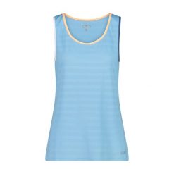 Damski tank top CMP. Niebieskie topy CMP, bez wzorów, sportowe, bez kołnierzyka, bez ramiączek. Za 192.00 zł.