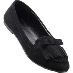 Mokasyny bonprix czarny. Baleriny marki bonprix. Za 29.99 zł.
