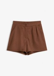 Szorty chino. Brązowe chinosy bonprix, bez wzorów, eleganckie. Za 54.99 zł.
