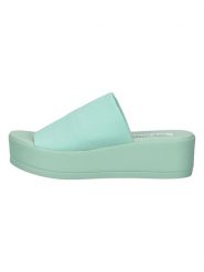 Steve Madden Klapki w kolorze zielonym rozmiar: 37. Zielone klapki Steve Madden, bez wzorów, klasyczne, z otwartym noskiem, bez obcasa, bez zapięcia. Za 174.95 zł.