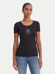 Fracomina T-Shirt FP26ST3001J42701 Czarny Slim Fit. Czarne t-shirty Fracomina, s, bez wzorów, z syntetyku, bez kołnierzyka, bez ramiączek. Za 239.99 zł.