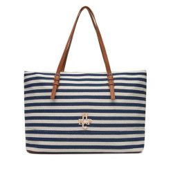 Torebka Beverly Hills Polo Club. Niebieskie shopper bag Beverly Hills Polo Club, bez wzorów, bez dodatków. Za 229.99 zł.