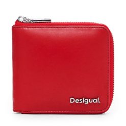 Mały Portfel Damski Desigual. Czerwone portfele Desigual, bez wzorów. Za 259.99 zł.