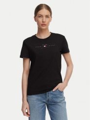 Tommy Jeans T-Shirt Linear Ss Tee DW0DW22789 Czarny Regular Fit. Czarne t-shirty Tommy Jeans, l, bez wzorów, z bawełny, bez kołnierzyka, bez ramiączek. Za 169.99 zł.