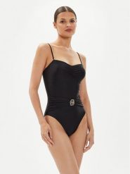 Boss Strój kąpielowy Beth 50515534 Czarny. Czarne stroje jednoczęściowe Boss, bez wzorów, z syntetyku. Za 389.99 zł.