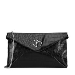 Torebka Eva Minge. Czarne listonoszki Eva Minge, bez wzorów, bez dodatków. Za 279.99 zł.