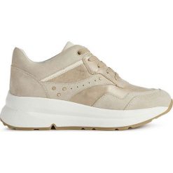 Geox sneakersy skórzane BACKSIE kolor beżowy. Brązowe buty sportowe lifestyle Geox, bez wzorów, z gumy, sportowe, z okrągłym noskiem, bez zapięcia. Za 569.99 zł.
