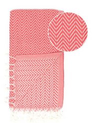 Samimi Chusta hammam "Damla" w kolorze czerwonym - 180 x 100 cm rozmiar: onesize. Czerwone chusty Samimi, bez wzorów, z bawełny. Za 52.99 zł.