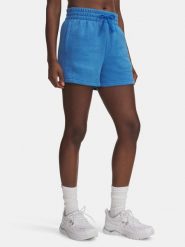 Spodenki Dresowe Damskie Under Armour Krótkie Rival Fleece Short. Niebieskie szorty sportowe Under Armour, bez wzorów, z dresówki, na fitness i siłownię. Za 199.46 zł.
