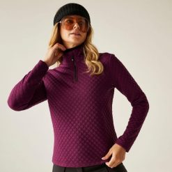 Bluza damska z suwakiem 1/4 Glamourize III Dare 2b. Fioletowe bluzy Dare 2b, na zimę, bez wzorów, z dzianiny, sportowe, bez ramiączek, bez kaptura. W wyprzedaży za 199.99 zł.