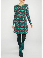 Blutsgeschwister Sukienka w kolorze zielonym rozmiar: XL. Zielone sukienki Blutsgeschwister, na co dzień, xl, bez wzorów, z bawełny, bez kołnierzyka, bez ramiączek, midi, proste. Za 148.61 zł.