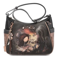 Brązowa Elegancka Damska Torebka Anekke Dreamverse. Brązowe torebki klasyczne Anekke, bez wzorów, z materiału, eleganckie, na ramię, bez dodatków. Za 369.00 zł.