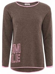 Zwillingsherz Sweter "Smile" w kolorze brązowym rozmiar: S. Brązowe swetry Zwillingsherz, s, bez wzorów, z kaszmiru, bez ramiączek. Za 162.87 zł.