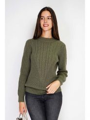 William de Faye Sweter w kolorze khaki rozmiar: 42. Brązowe swetry William de Faye, bez wzorów, z kaszmiru, klasyczne, bez ramiączek. Za 118.84 zł.